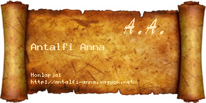 Antalfi Anna névjegykártya