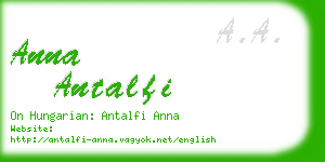 anna antalfi business card